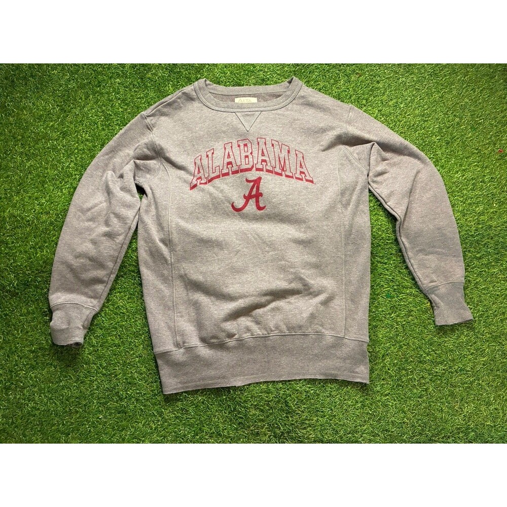 Alabama Crimson Tide Alta Gracia Sweatshirt Womens Medium Gray Script EUC